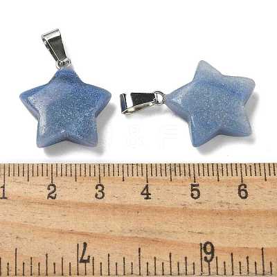 Natural Blue Aventurine(Dyed & Heated) Pendants G-B127-12P-14-1