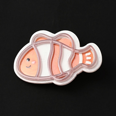 Ocean Theme Fish Acrylic Alligator Hair Clips LS-OHAR-A009-01H-1