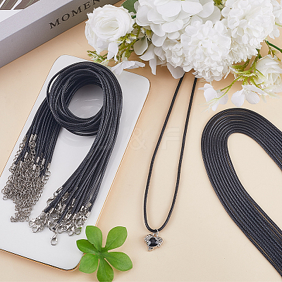 50Pcs Waxed Imitation Leather Cord Necklace Makings AJEW-SP0001-04-1