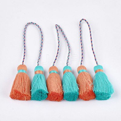 Polycotton(Polyester Cotton) Tassel Big Pendant Decorations FIND-S302-01E-1