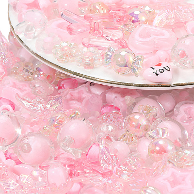 160Pcs 16 Styles Mixed Styles Acrylic Beads OACR-PA0001-77E-1