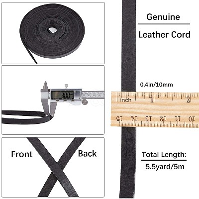 Flat Cowhide Leather Cord WL-GF0001-09A-01-1