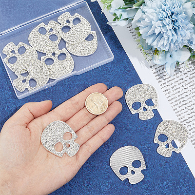 10Pcs Alloy Rhinestone Cabochons FIND-PH0038-53B-1