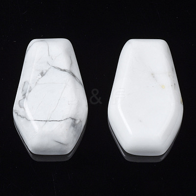 Natural Howlite Cabochons G-N336-001E-1