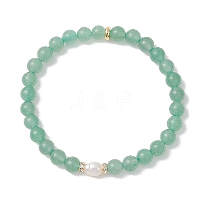 3Pcs Natural Moss Agate & Green Aventurine & Unakite Round Beads Stretch Bracelets for Women BJEW-JB13056-1