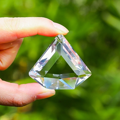 Pentagon Faceted K9 Glass Suncatchers PW-WGF4A09-01-1