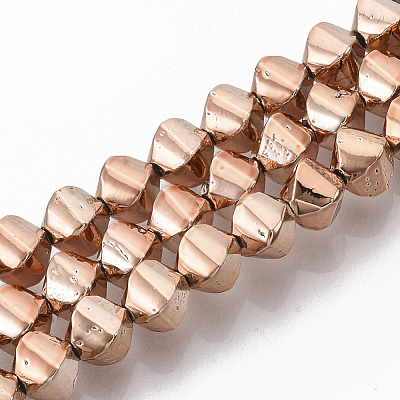 Electroplated Non-magnetic Synthetic Hematite Beads Strands G-S365-014-1