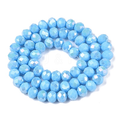 Electroplate Glass Beads Strands LS-EGLA-A044-P8mm-B08-1