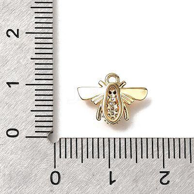 Brass Micro Pave Cubic Zirconia Charms KK-B152-07A-G-1