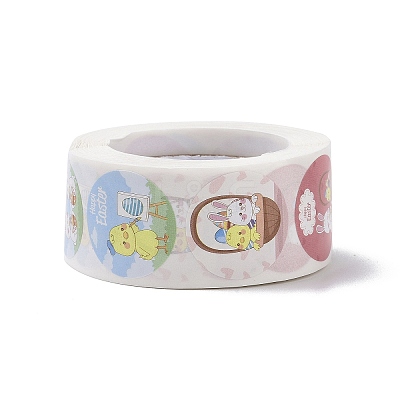 8 Patterns Easter Theme Self Adhesive Paper Sticker Rolls X1-DIY-C060-03K-1
