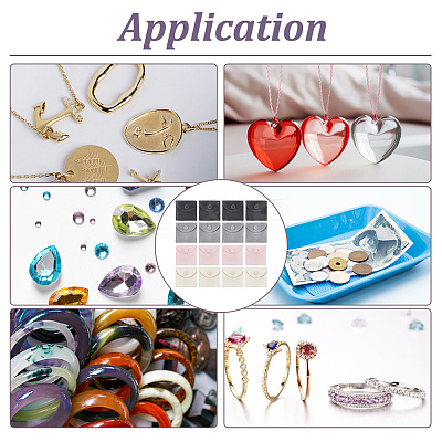 20Pcs 4 Colors Square Velvet Jewelry Bags TP-NB0001-56-1