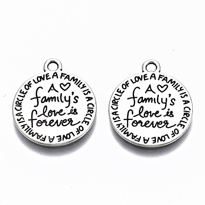 Tibetan Style Alloy Pendants TIBE-S314-119AS-RS-1