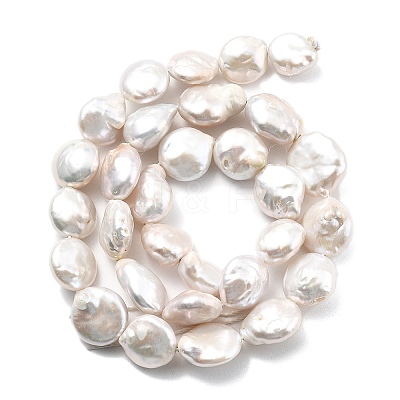 Natural Baroque Keshi Pearl Beads Strands PEAR-B004-16E-01A-1