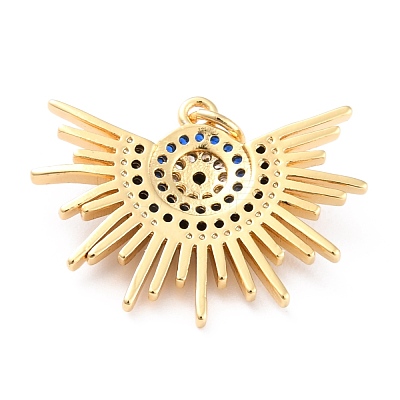 Brass Cubic Zirconia Pendants KK-J276-11G-1