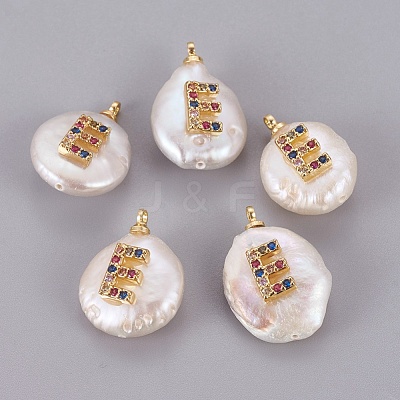Natural Cultured Freshwater Pearl Pendants PEAR-F008-32G-E-1