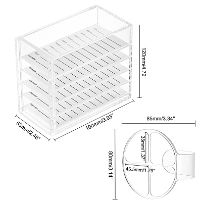 Rectangle Five-layer Acrylic Eyelash Storage Box MRMJ-OC0001-95-1