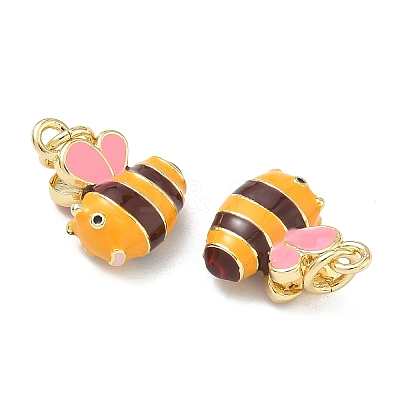 Brass Enamel Charms KK-F933-13G-04-1