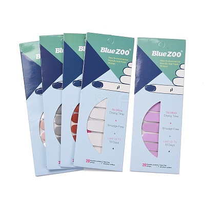 Glitter Solid Color Nail Polish Strips Stickers MRMJ-Q013-01-M-1