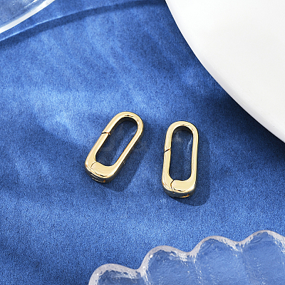 2Pcs Brass Spring Gate Rings FIND-BBC0004-41A-1