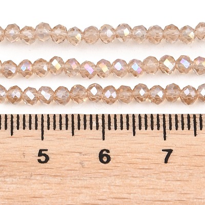 Electroplate Glass Beads Strands EGLA-R048-2mm-33-1