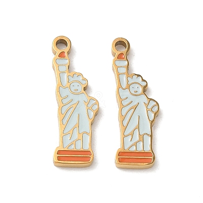 Independence Day 304 Stainless Steel Enamel Pendants SA-CBA7876-08G-1
