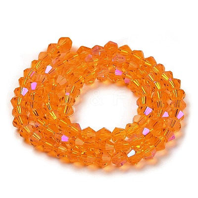 Transparent Electroplate Glass Beads Strands GLAA-F029-2mm-D23-1