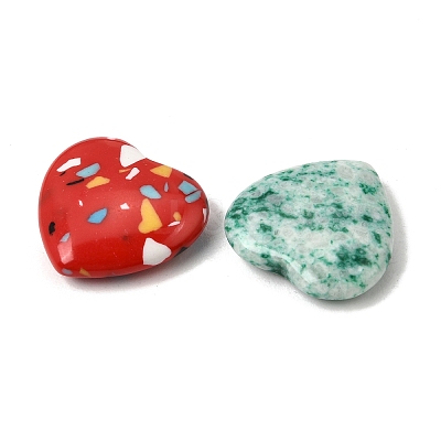 Dyed Synthetic Turquoise Heart Love Stone GG-CBAFDA5-03-1