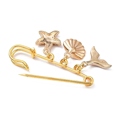 Marine Theme Pendant Alloy Enamel Brooches JEWB-BR00143-02-1