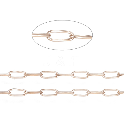 Ion Plating(IP) 304 Stainless Steel Paperclip Chains CHS-F010-01B-RG-1