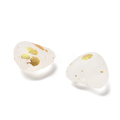 Frosted Transparent Acrylic Beads OACR-F013-10-1