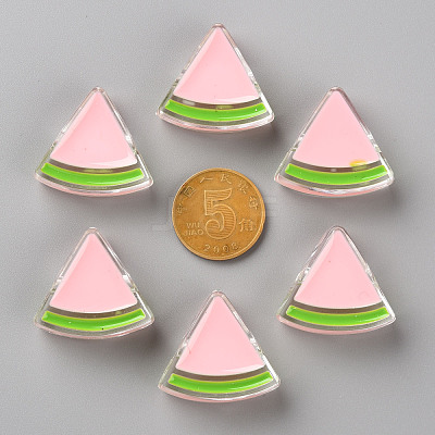 Transparent Enamel Acrylic Beads TACR-S155-001E-1