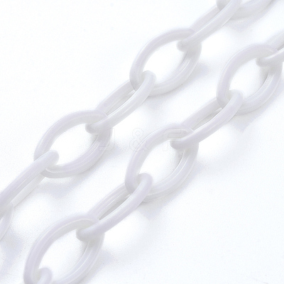Personalized ABS Plastic Cable Chain Necklaces NJEW-JN03310-07-1