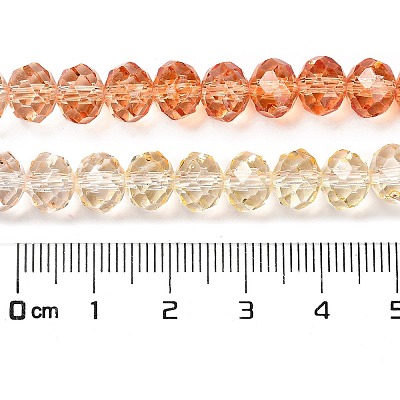 Transparent Painted Glass Beads Strands LS-DGLA-A034-T6mm-A20-1