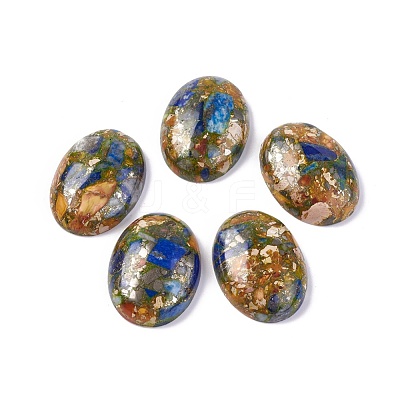Assembled Synthetic Imperial Jasper and Lapis Lazuli Cabochons G-L502-22x30mm-11-1