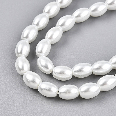 Baking Paint Pearlized Glass Pearl Bead Strands HY-T002-01A-01-1