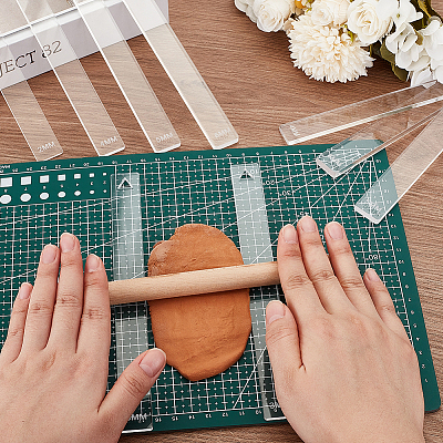 2 Sets Transparent Acrylic Clay Press Board TOOL-BC0002-60-1