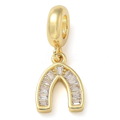 Rack Plating Brass Cubic Zirconia Pendants X-KK-K392-12G-1