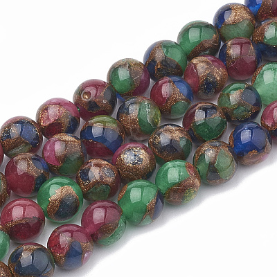 Natural Chalcedony Beads Strands G-S333-8mm-014B-1