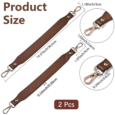 2Pcs PU Leather Bag Handles DIY-CL0002-66A-1