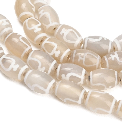Tibetan Style dZi Beads Strands GG-CBA4812-C04-8X12MM-1