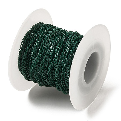 Spray Painted 304 Stainless Steel Curb Chains STAS-B067-05A-07-1