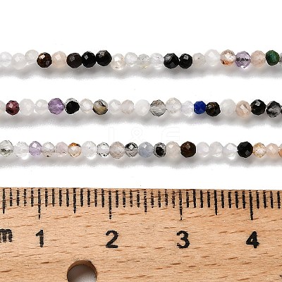 Natural & Synthetic Mixed Gemstone Beads Strands G-RM2025-A16-2mm-B-1