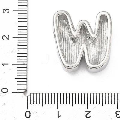 Brass Initial Beads KK-B167-27P-01W-1
