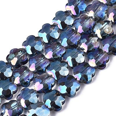 Electroplate Glass Beads Strands EGLA-S176-09A-1