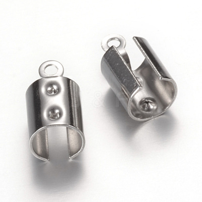Tarnish Resistant 304 Stainless Steel Folding Crimp Ends STAS-T004-07-1
