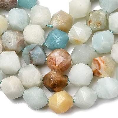 Natural Flower Amazonite Beads Strands G-Z119-A08-03-1