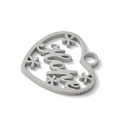 304 Stainless Steel Pendants STAS-E501-08P-1