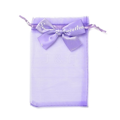 Rectangle Organza Drawstring Bags PAAG-PW0007-09B-08-1