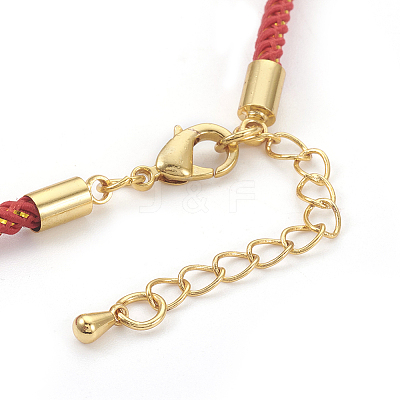 Adjustable Nylon Cord Bracelet Making MAK-F026-B01-G-1