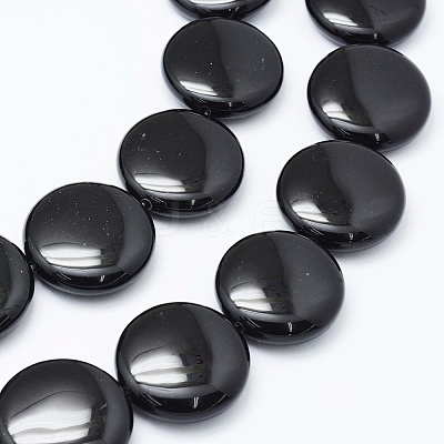 Natural Black Onyx Beads Strands G-E469-09-3mm-1
